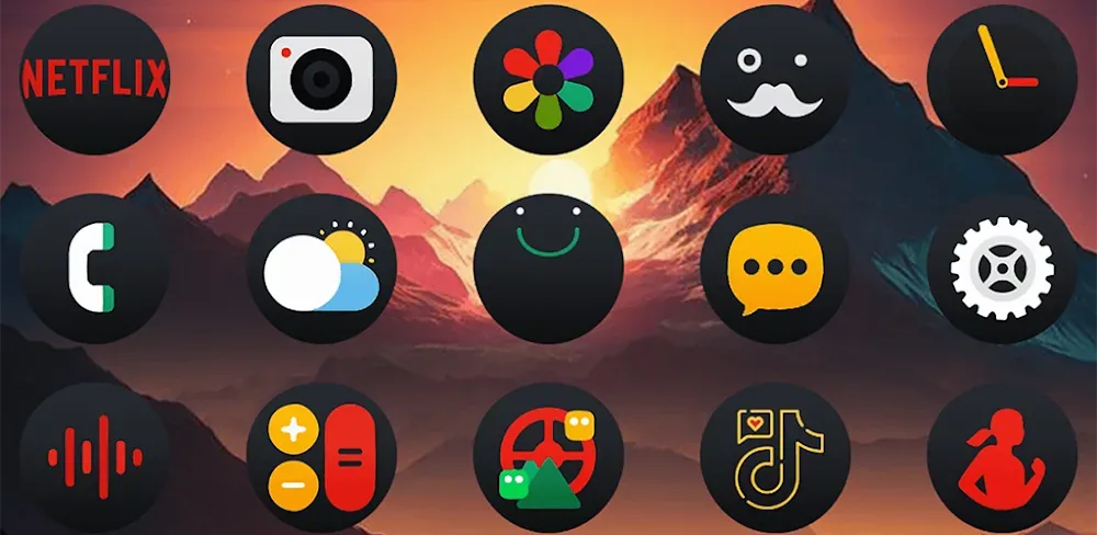 Aperçu 1 de OneUI7 R (DarkoZ) Icon Pack