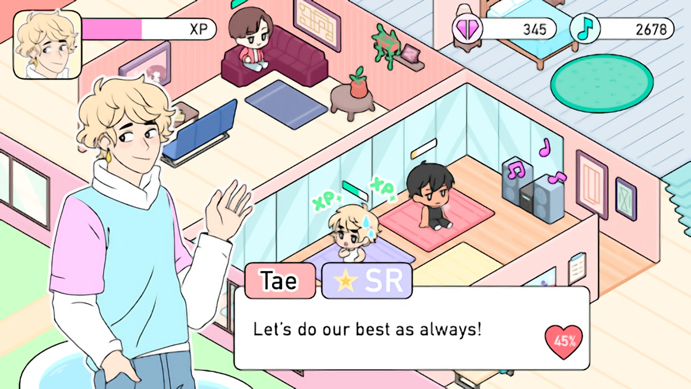 Captura de pantalla de K-Pop Academy 2