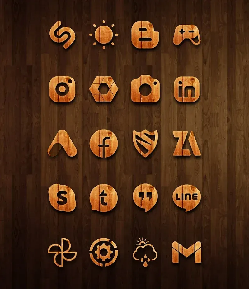 WoodRustic Icon Pack capture d'écran 5
