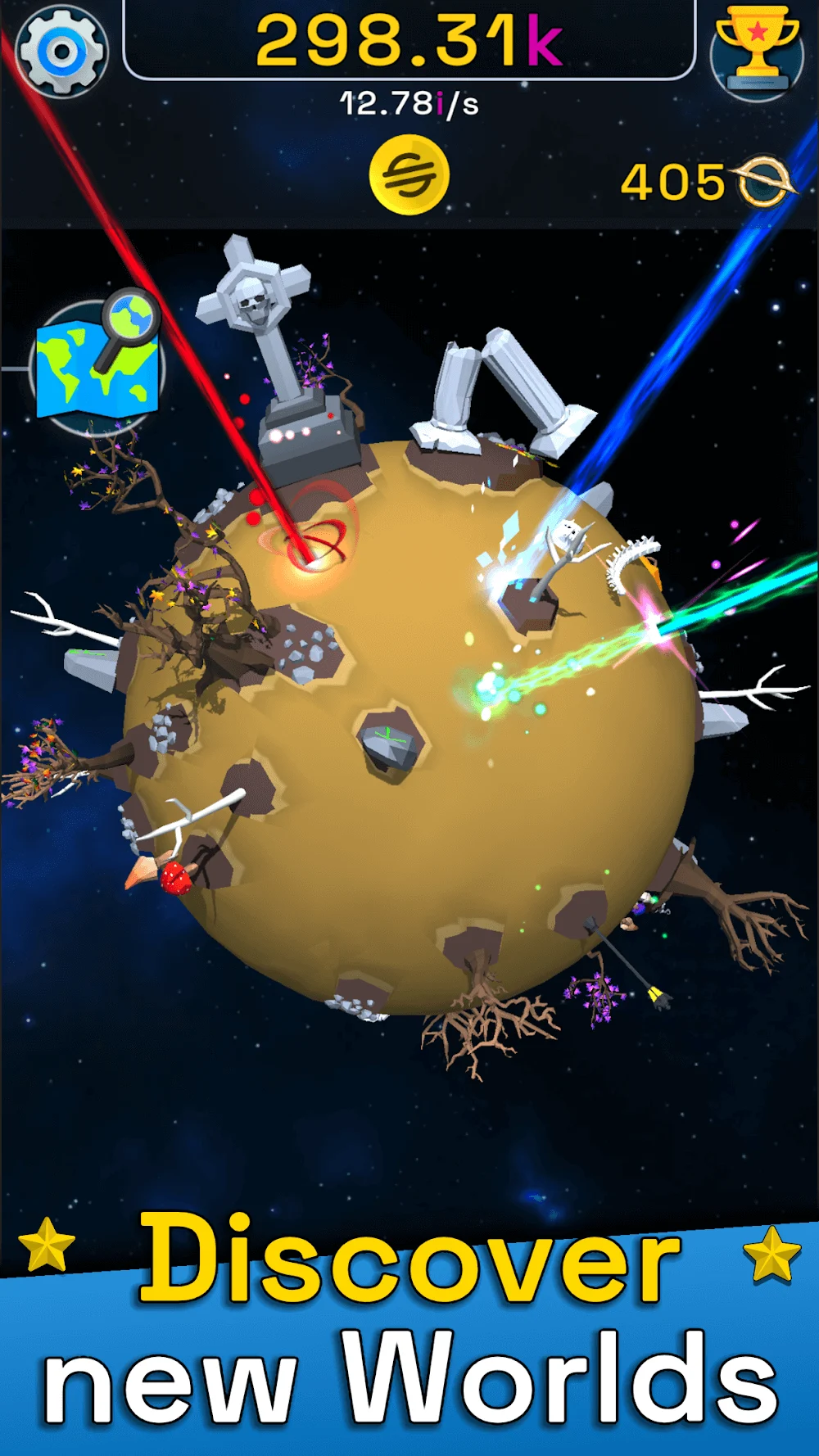Capture d'écran de gameplay Planet Evolution: Idle Clicker 3