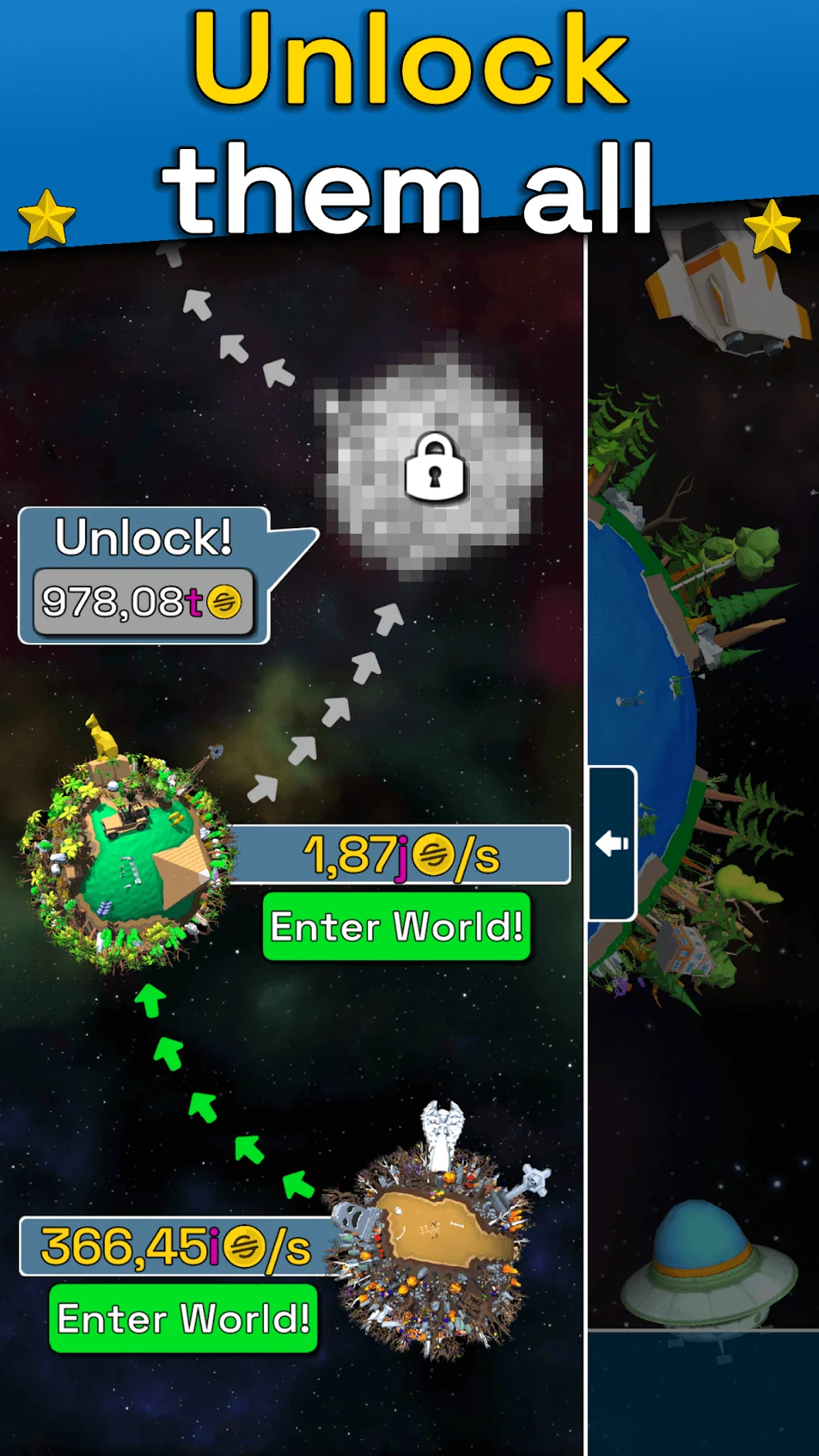 Capture d'écran de gameplay Planet Evolution: Idle Clicker 5