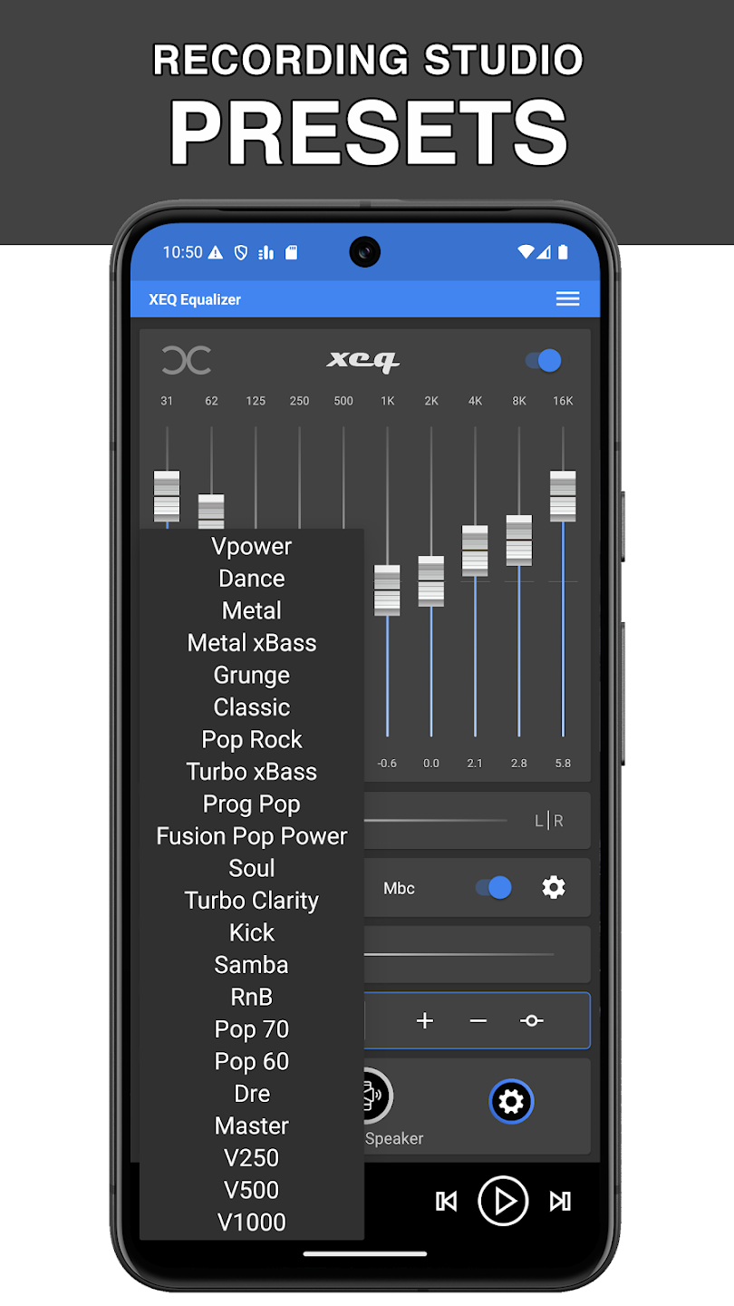 Equalizer & Bass Booster - XEQ capture d'écran 4