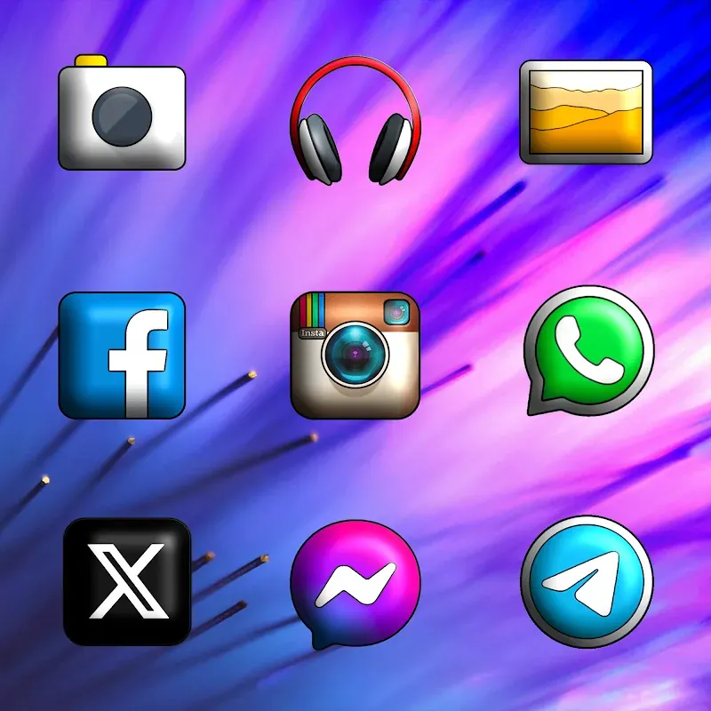 Capture d'écran 3 de Sense 3D - Icon Pack