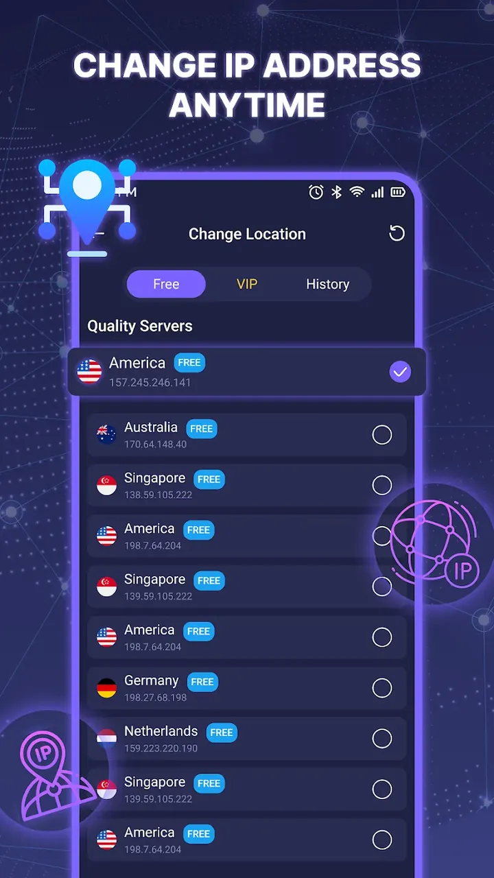 Capture d'écran de l'application VPN - Fast Secure Proxy 6
