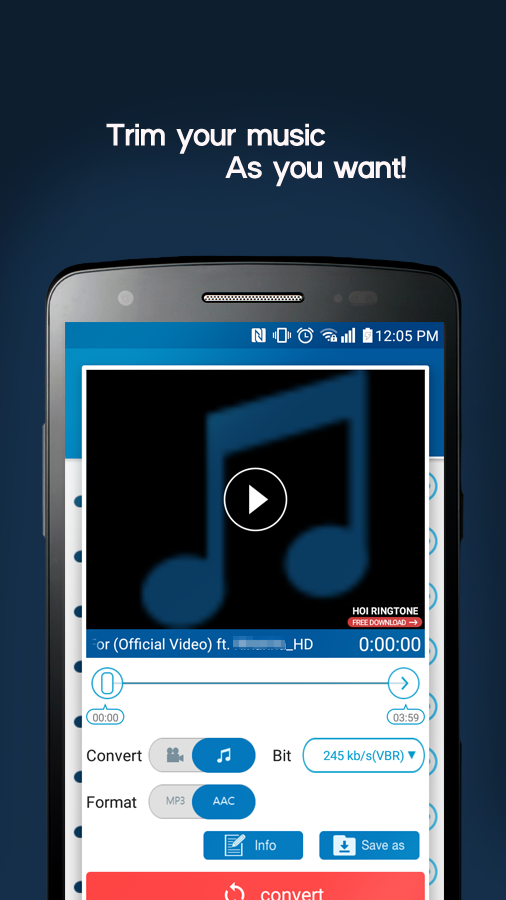 Aperçu de l'application Video MP3 Converter 3
