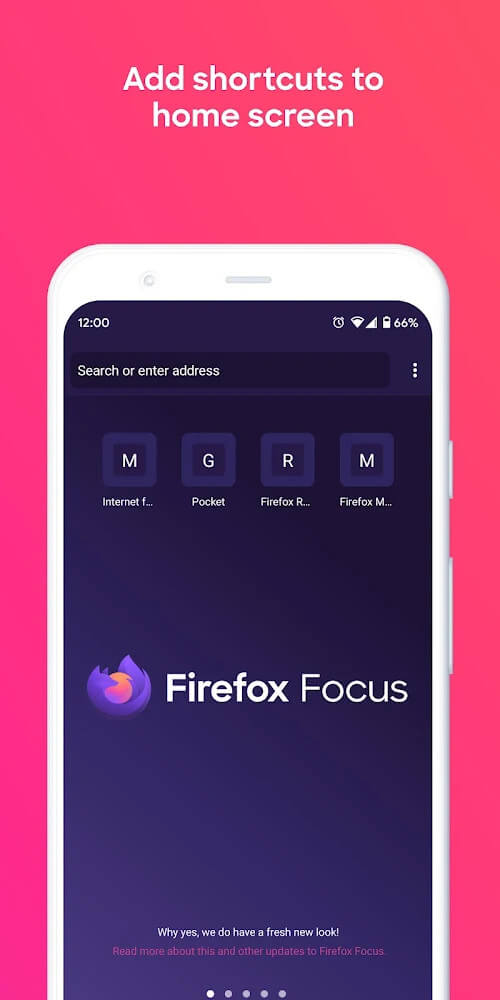 Aperçu de l'application Firefox Focus 6