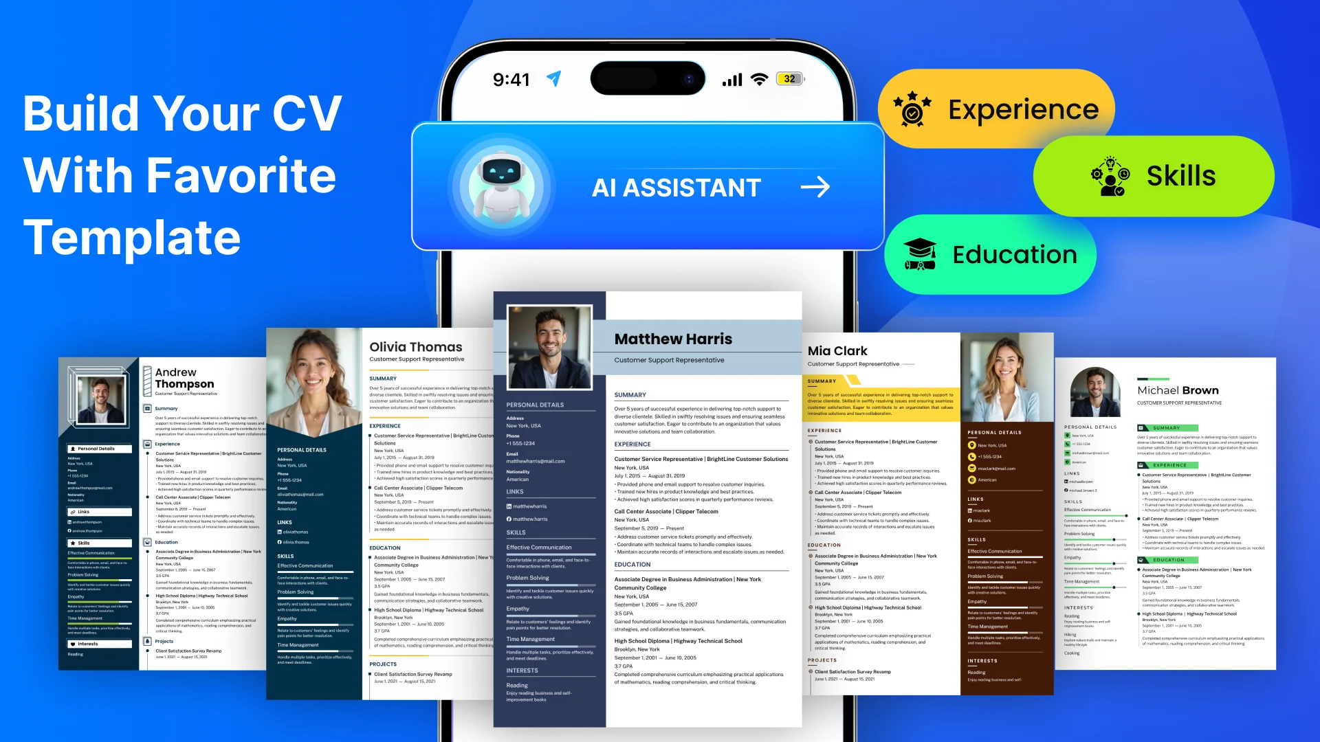 Aperçu de l'application WeBuildCV: Resume Maker PDF AI 1