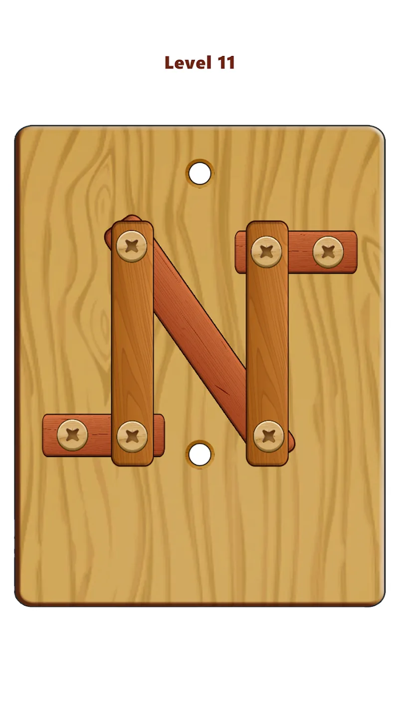 Wood Nuts & Bolts Puzzle capture d'écran 2