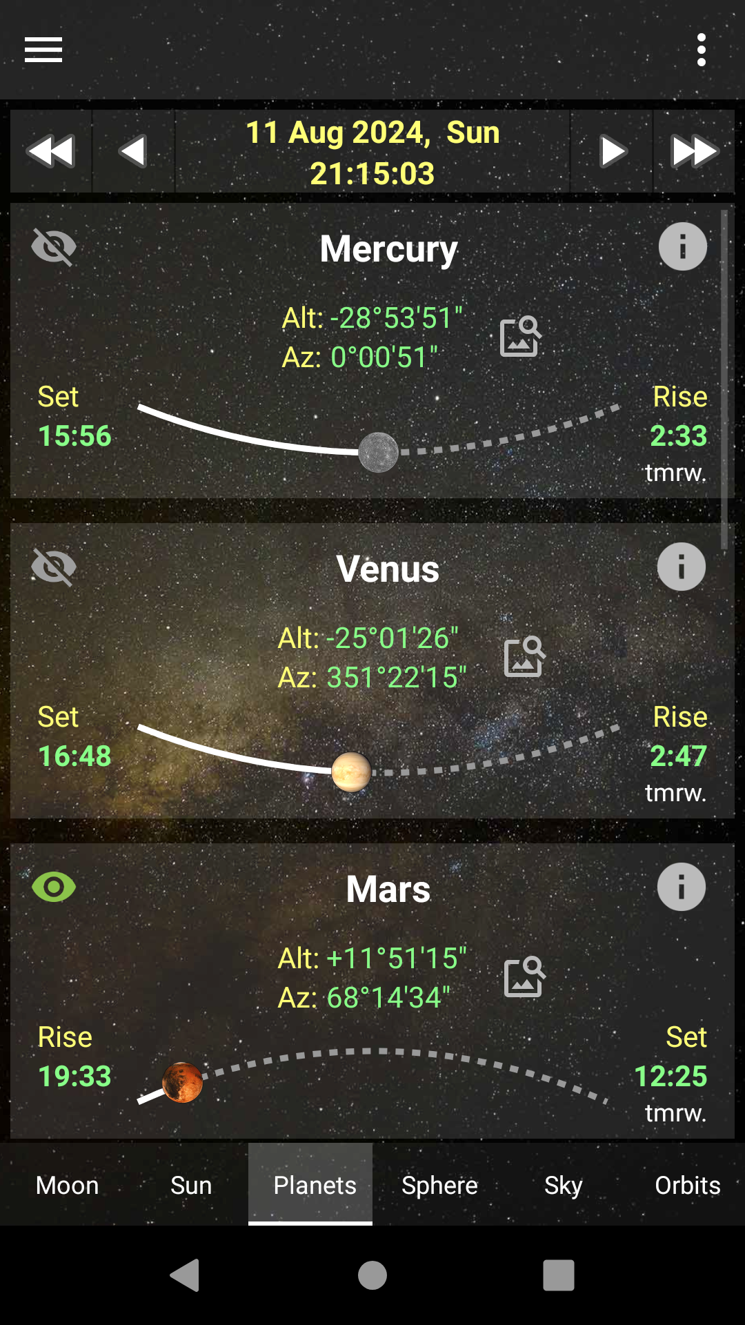 Capture d'écran 2 de l'application Daff Moon Phase
