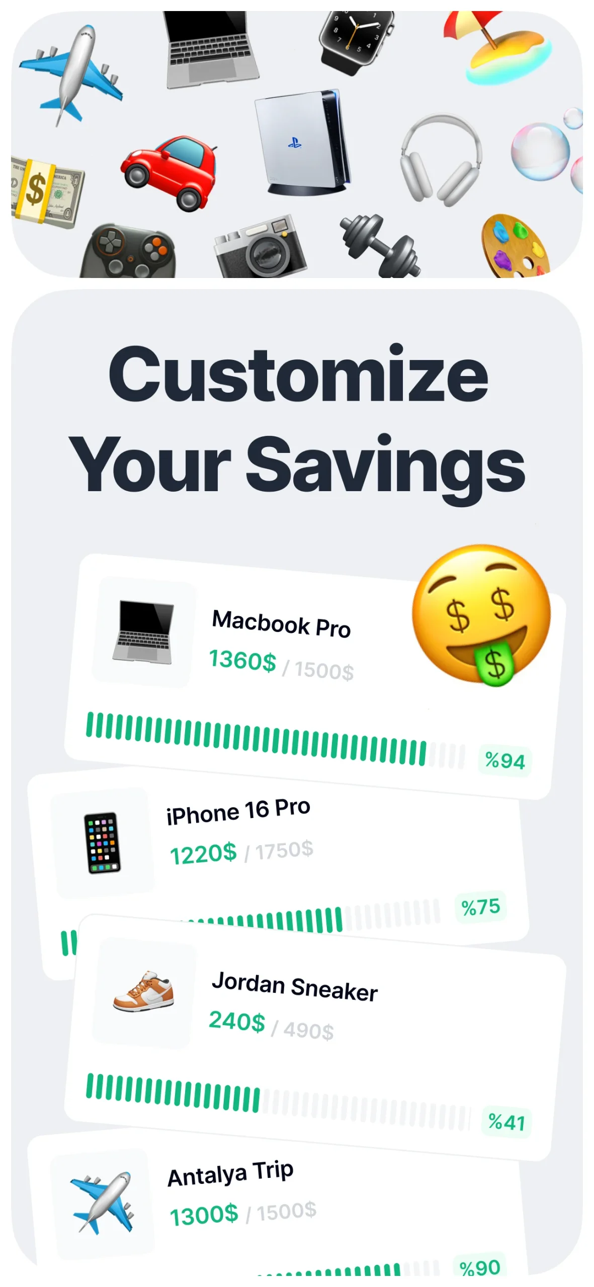 Capture d'écran de l'application Money Box Savings Goal Tracker 5