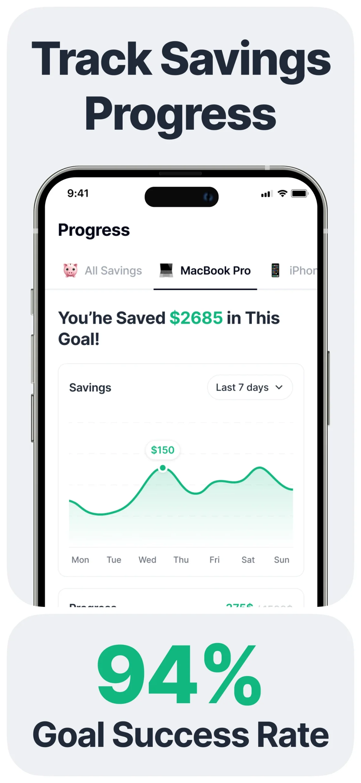 Capture d'écran de l'application Money Box Savings Goal Tracker 3