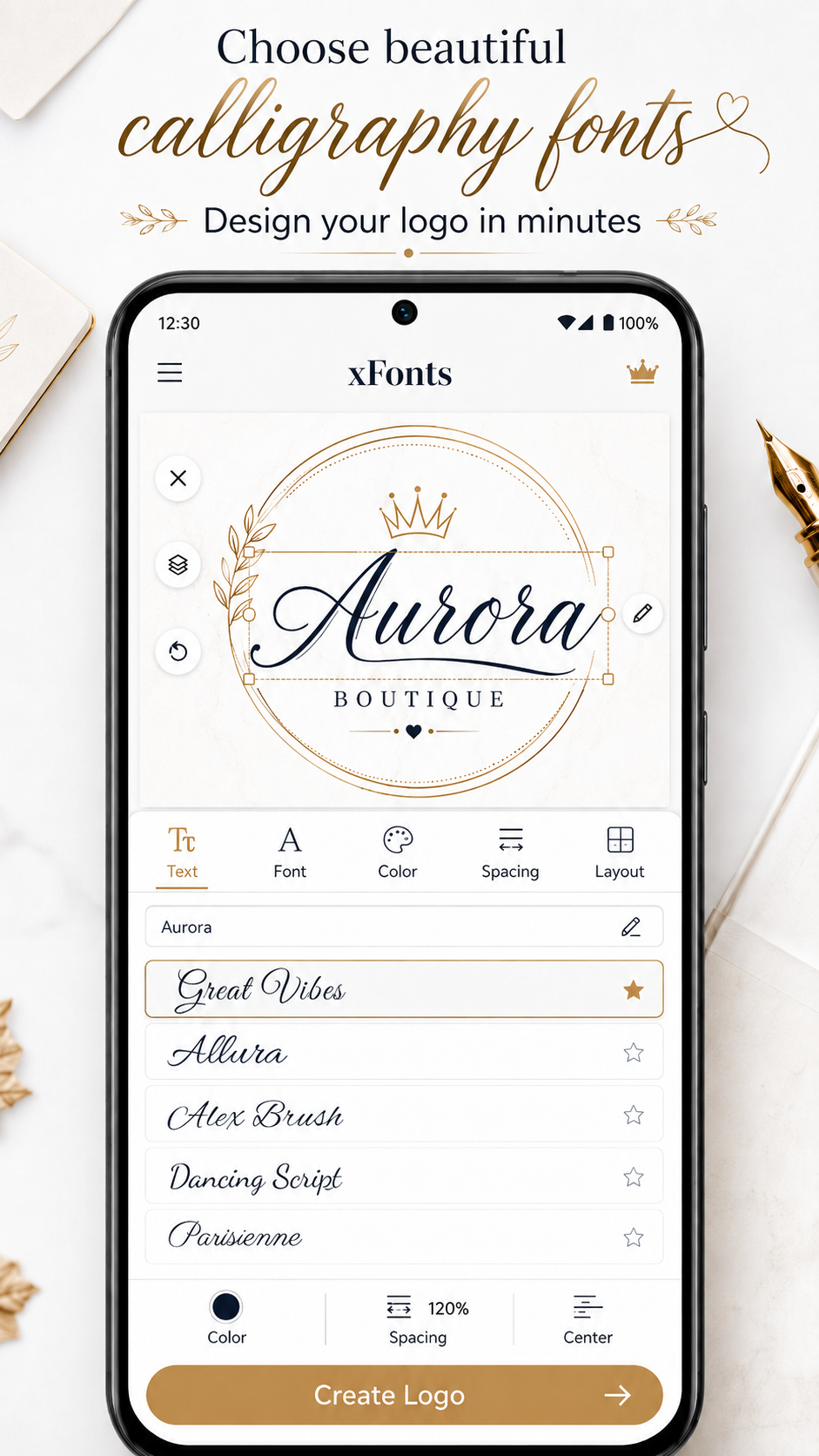 Capture d'écran xFonts - Font Design App 1