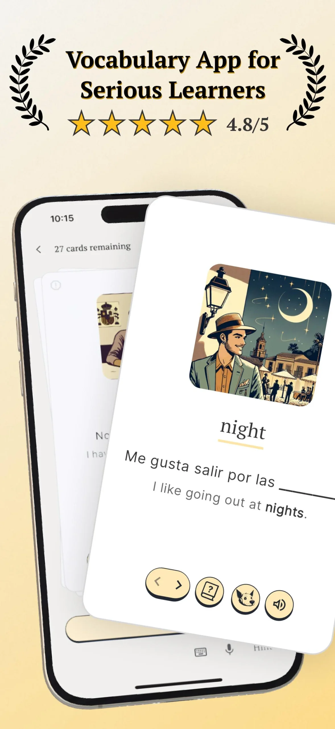 Aperçu 5 de l'application Vocabulary flashcards: Vocabuo