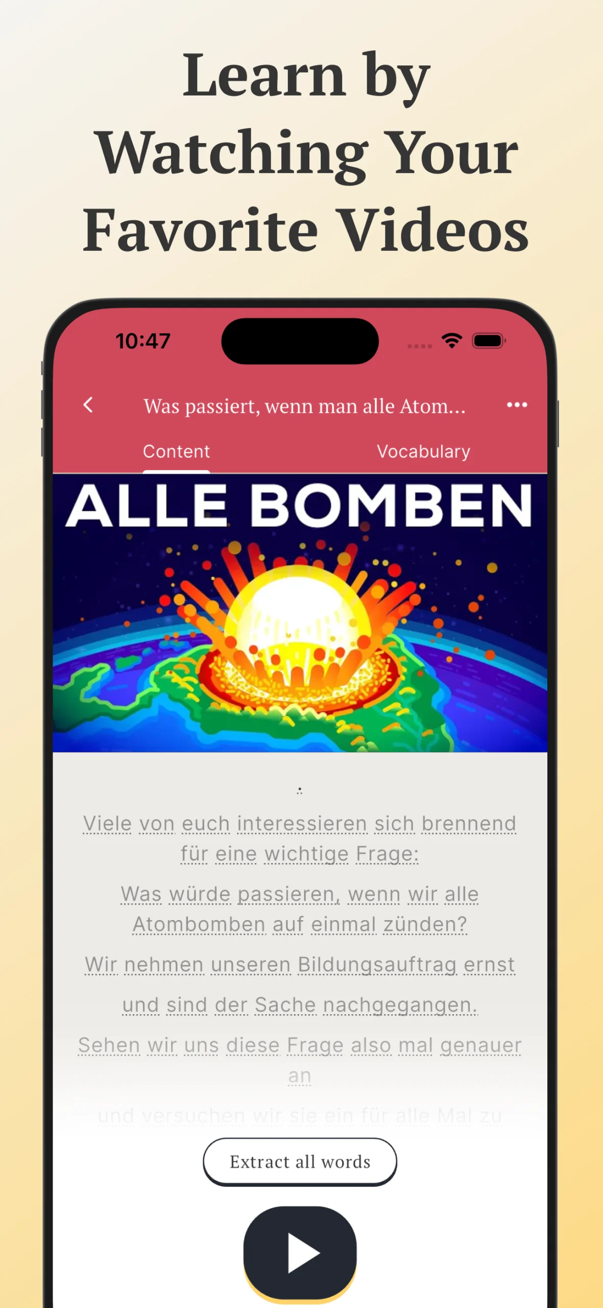 Aperçu 4 de l'application Vocabulary flashcards: Vocabuo
