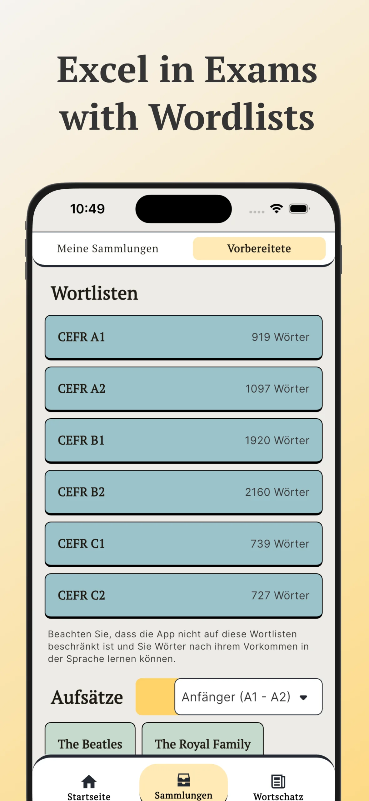 Aperçu 3 de l'application Vocabulary flashcards: Vocabuo