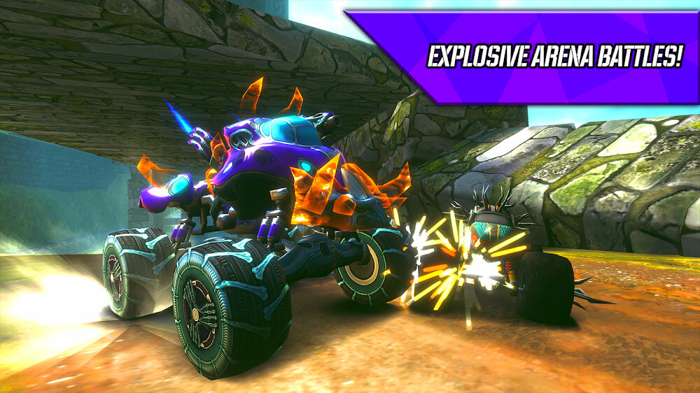Tangkapan layar gameplay RACE: Rocket Arena Car Extreme 4