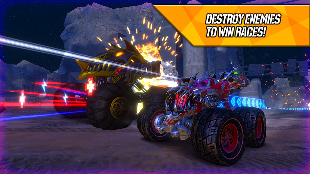 Tangkapan layar gameplay RACE: Rocket Arena Car Extreme 5