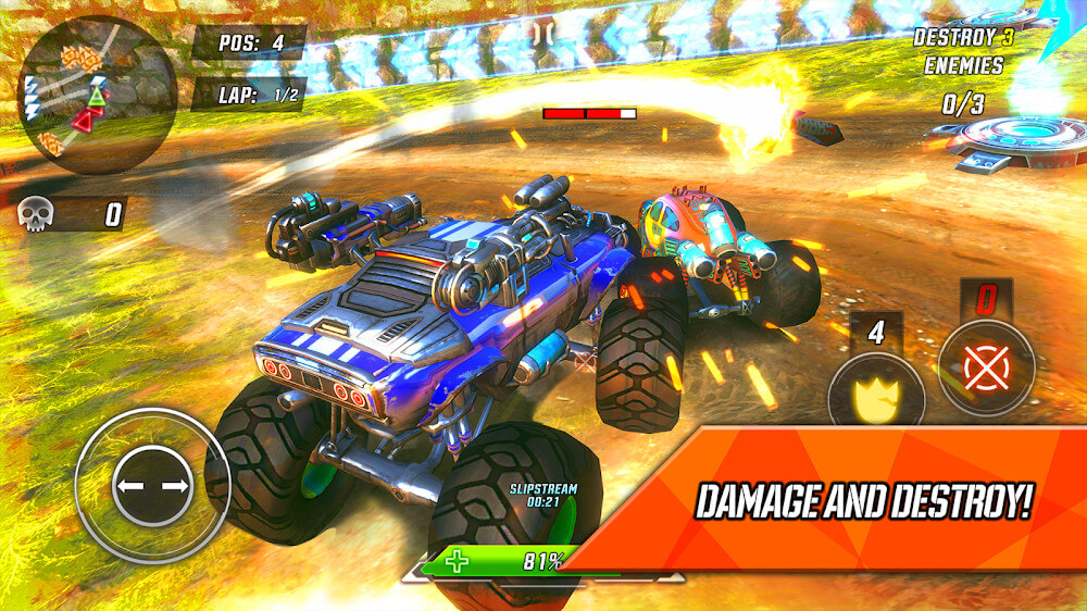 Tangkapan layar gameplay RACE: Rocket Arena Car Extreme 6