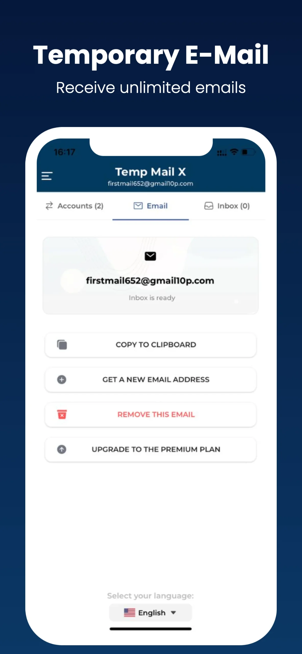 Aperçu 4 de l'application Virtual Mail - temp multi mail