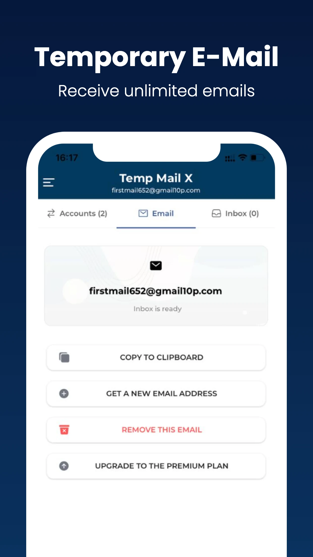 Aperçu 5 de l'application Virtual Mail - temp multi mail