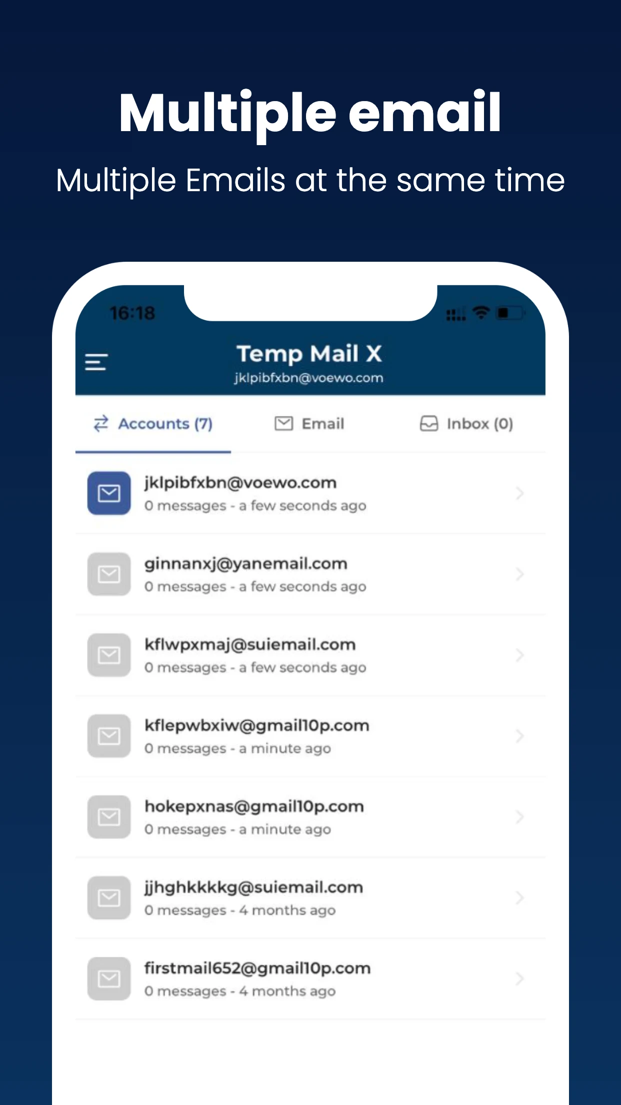 Aperçu 2 de l'application Virtual Mail - temp multi mail