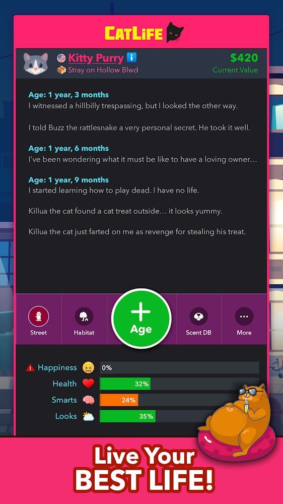 CatLife: BitLife Cats gameplay screenshot 5