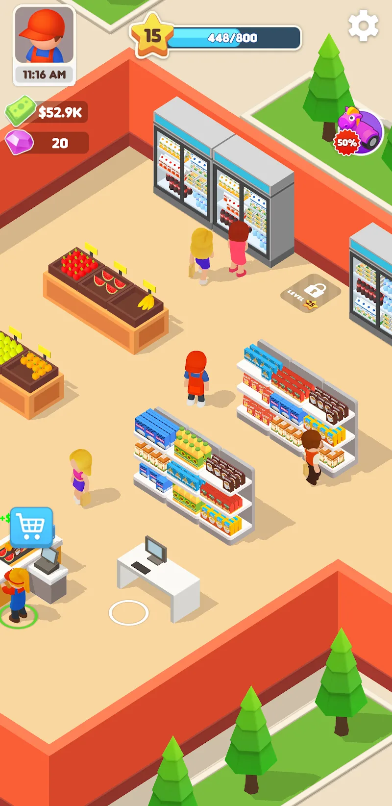 Capture d'écran du gameplay de My Supermarket! 3