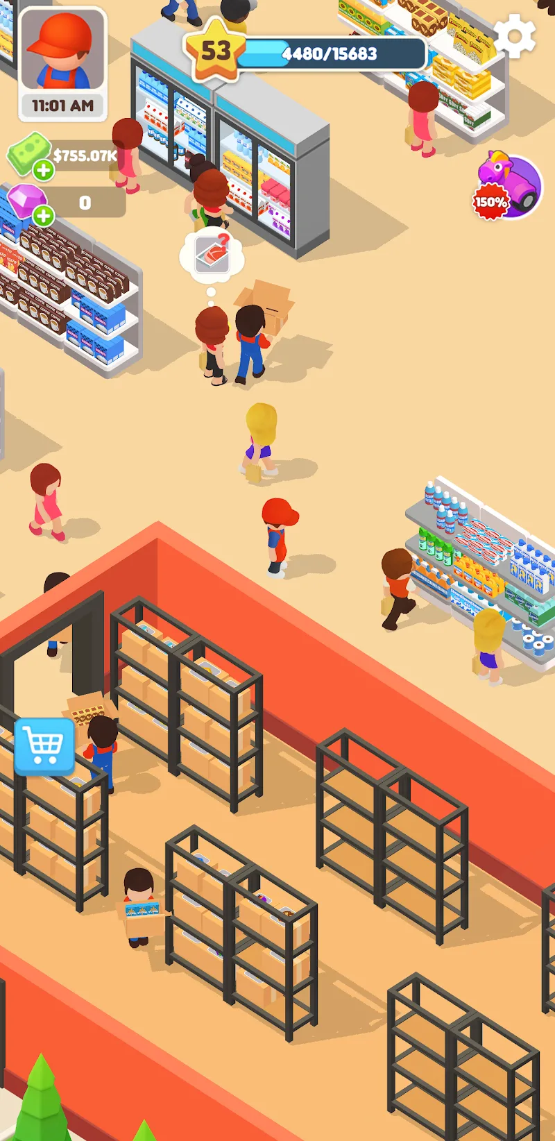 Capture d'écran du gameplay de My Supermarket! 6