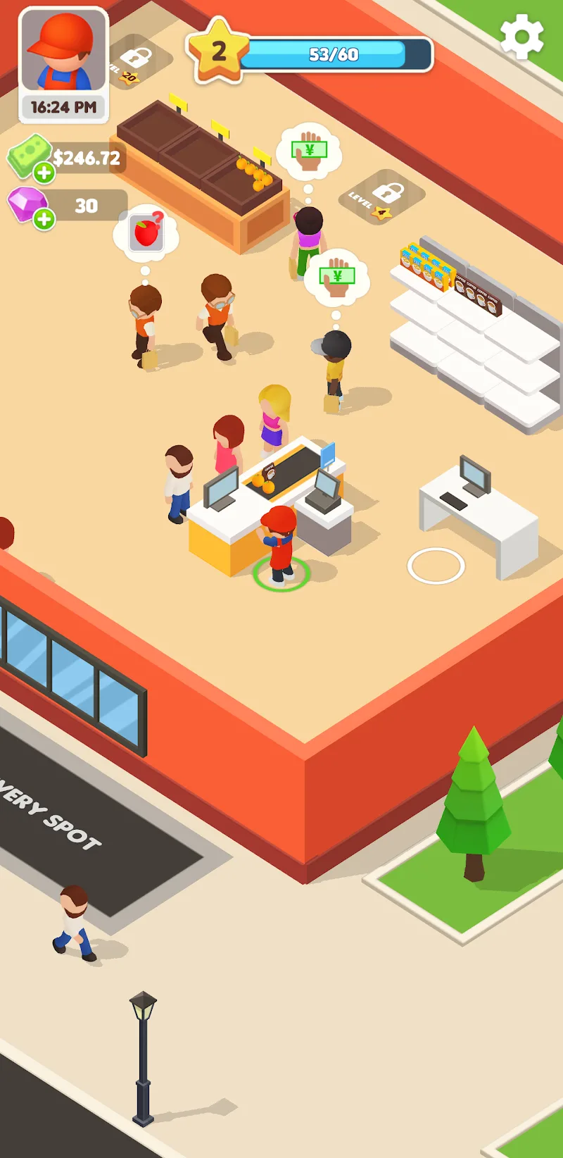Capture d'écran du gameplay de My Supermarket! 2