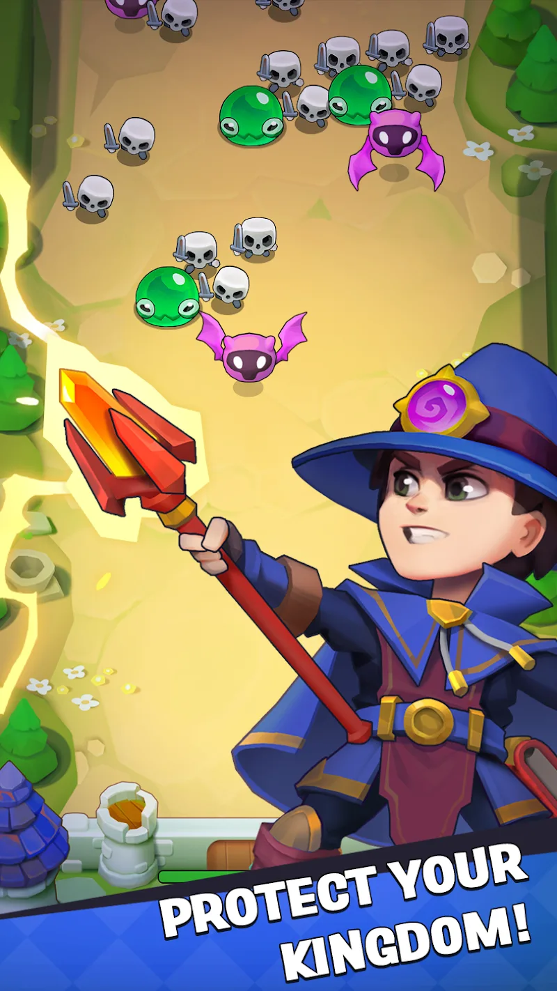 Capture d'écran du gameplay d'Archmagic Survivors TD 2
