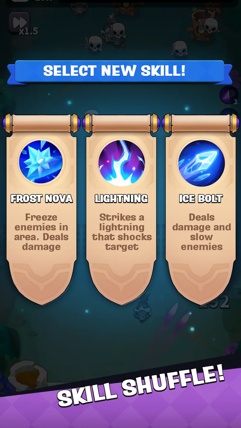 Capture d'écran du gameplay d'Archmagic Survivors TD 6