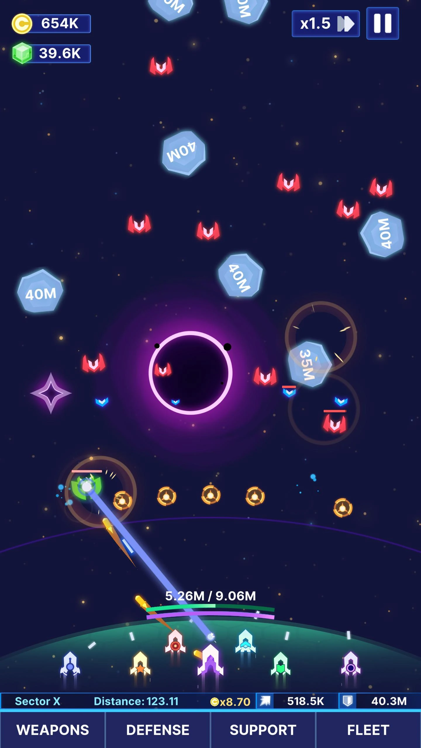 Idle Space Fleet capture d'écran 3